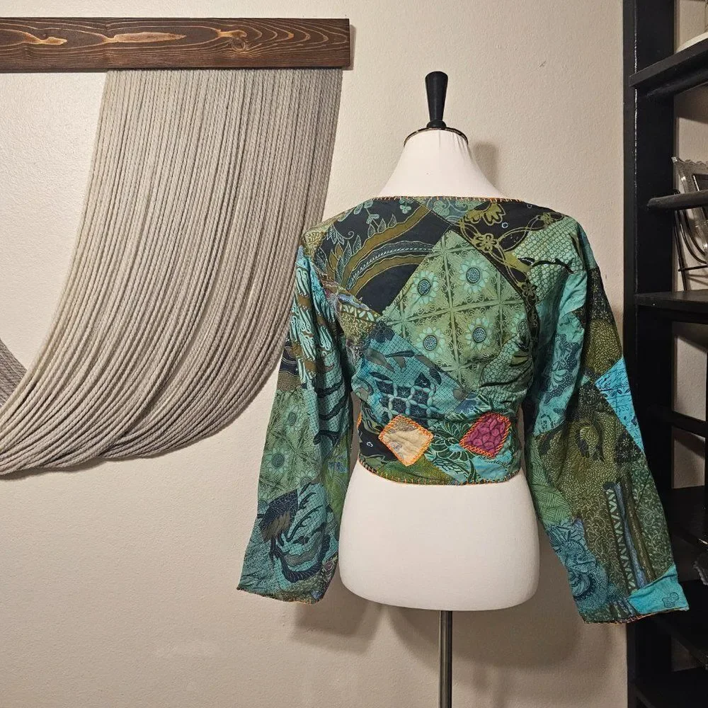 Vintage We Be Bop Quilted Cropped Jacket Sz M